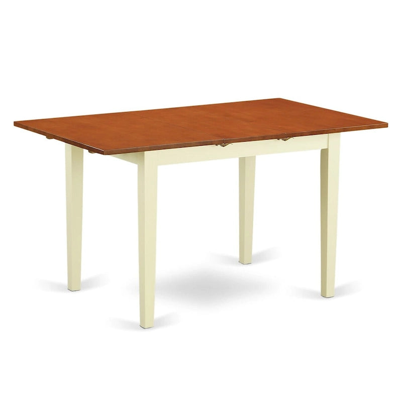 Rectangular Butterfly Leaf Dining Table, Seats 4–6 – Buttermilk/Cherry or Mahogany