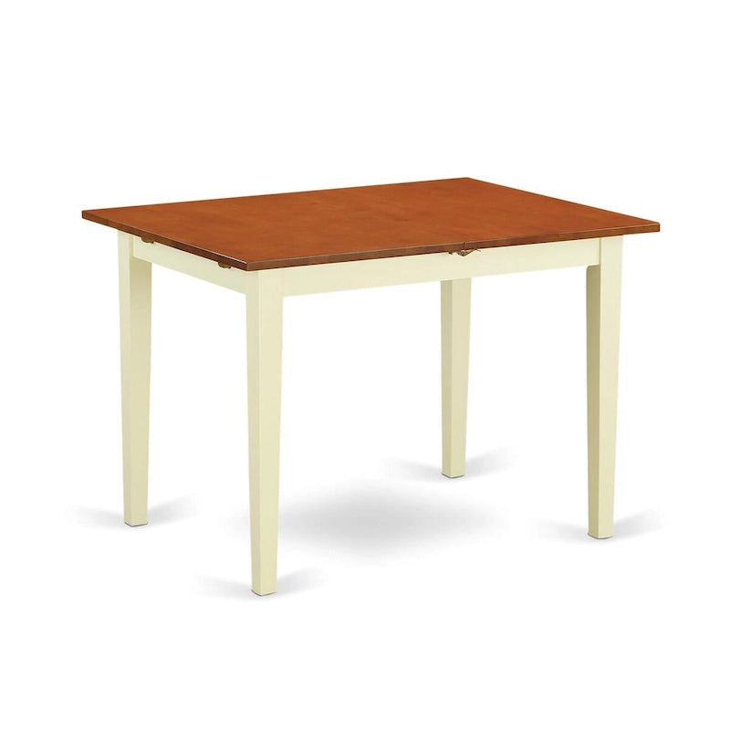Rectangular Butterfly Leaf Dining Table, Seats 4–6 – Buttermilk/Cherry or Mahogany