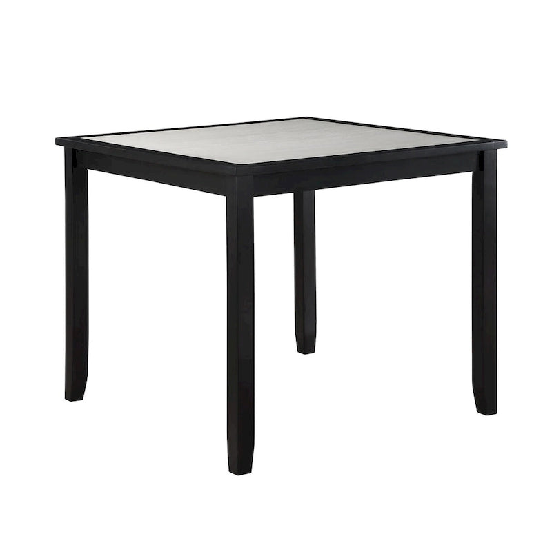 Black & White Counter Height Dining Set, 5-Piece (1 Table + 4 Chairs)