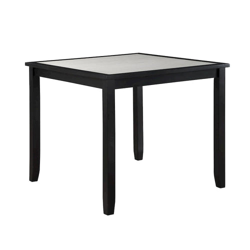 Black & White Counter Height Dining Set, 5-Piece (1 Table + 4 Chairs)