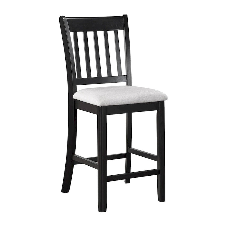 Black & White Counter Height Dining Set, 5-Piece (1 Table + 4 Chairs)