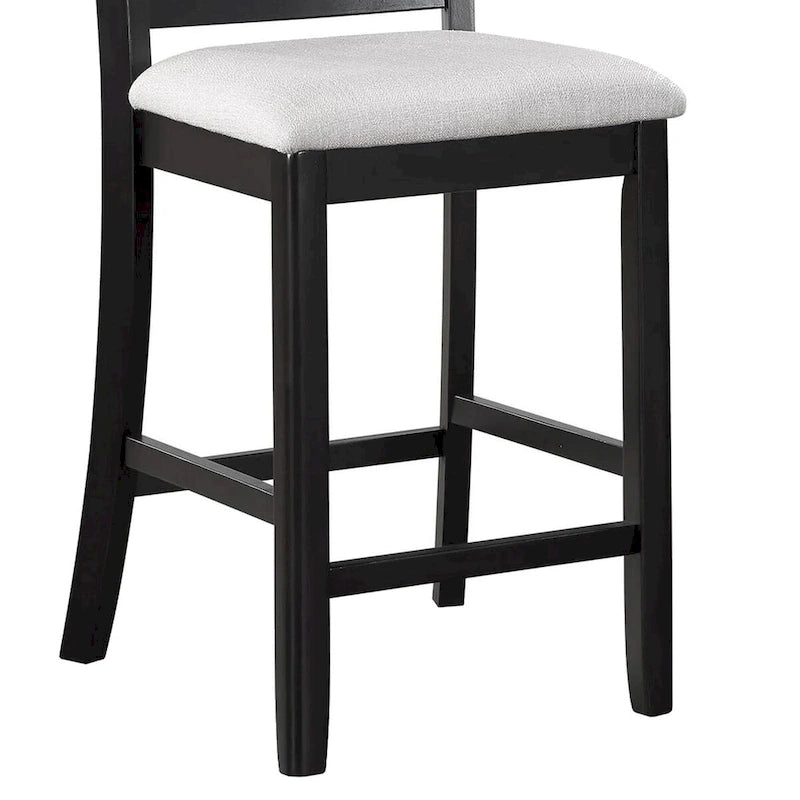 Black & White Counter Height Dining Set, 5-Piece (1 Table + 4 Chairs)