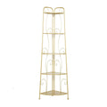Étagère de Boulanger Pliable Haute à 5 Niveaux en Métal Décoratif pour Intérieur/Extérieur - Or ou Blanc - Roche River Decor